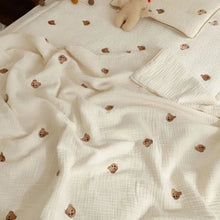Newborn Baby Blanket Bear Embroidery Kids Sleeping Blanket