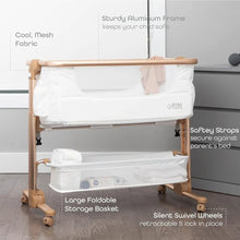 Bassinet, Bedside Sleeper for Baby, Easy Folding Portable Crib